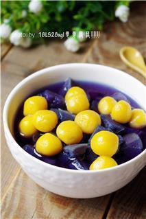 紫薯金瓜圆