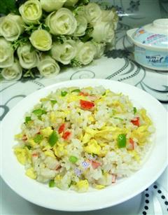 青椒蟹柳雞蛋炒飯