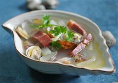 蛤蜊火腿萝卜汤