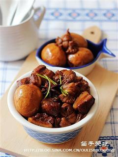 豆结、卤蛋红烧肉