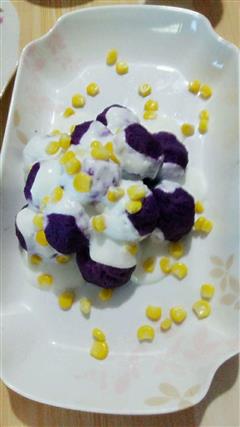 酸奶紫薯球