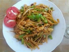 青椒土豆炒面魚