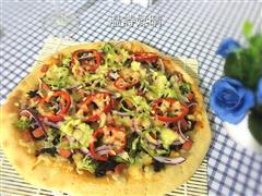 脆底蔬菜披薩