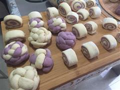 紫薯山藥花樣饅頭