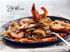 茶香鮮蝦炒面