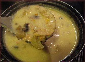 奶油鸡蓉蛤蜊汤的做法步骤17