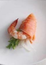 鲜虾鲑鱼卷的做法步骤4
