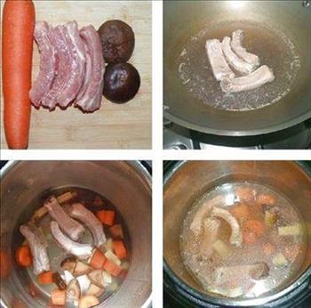 胡萝卜排骨汤的做法图解1