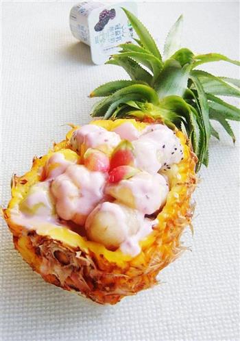 菠萝船水果沙拉的做法步骤4