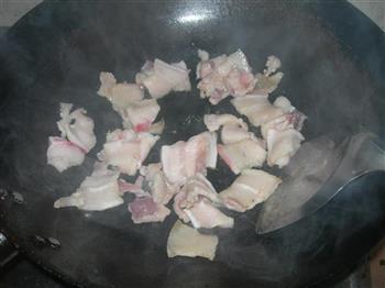 五花肉炒扁豆的做法步骤4
