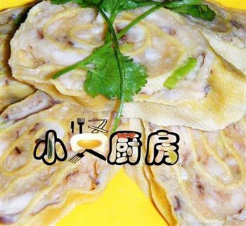香菇鸡肉干豆腐卷的做法步骤7