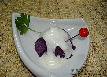 酸奶紫薯泥的做法步骤4