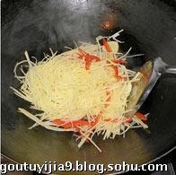 辣椒炒土豆丝的做法步骤4
