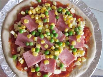 蔬菜火腿披萨的做法步骤10