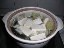 虾皮豆腐白菜海带汤的做法图解5