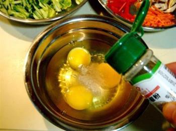 鸡肉蔬菜千层蛋卷的做法步骤3