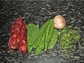 蒜香荷兰豆的做法图解3