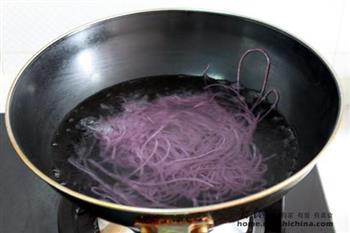 凉拌紫薯粉的做法图解2