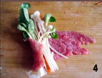 牛肉蔬菜卷的做法图解4