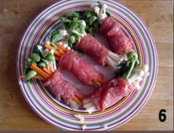 牛肉蔬菜卷的做法步骤6