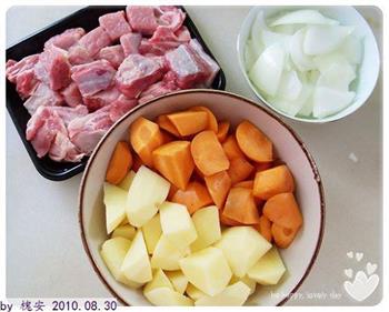 土豆胡萝卜炖牛腩的做法步骤2