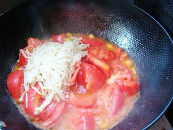 番茄金针菇蛋花疙瘩汤的做法步骤5