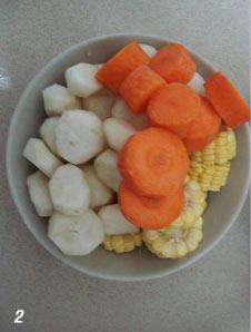 马蹄玉米粉葛扇骨汤的做法图解2