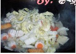 白菜豆腐鱼丸汤的做法图解3