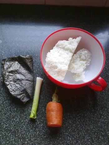 海苔蒜香炒饭的做法步骤1