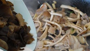 茶树菇木耳炒肉片的做法图解7