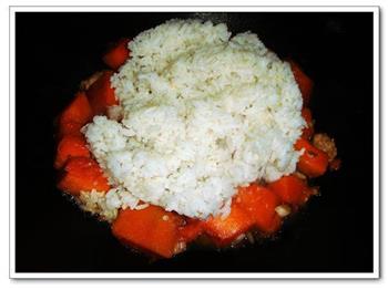 南瓜肉片焖饭的做法步骤12