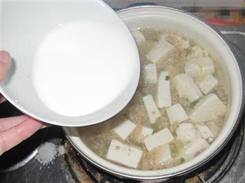 荠菜肉糜豆腐羹的做法步骤5
