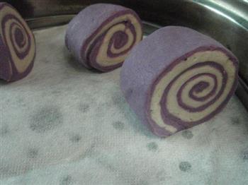 紫薯花卷的做法步骤12
