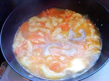 番茄虾仁面鱼汤的做法步骤12