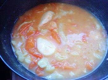 番茄虾仁面鱼汤的做法图解13