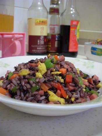 五彩紫米蛋炒饭的做法步骤10