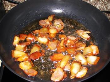红菜苔炒腊肉的做法步骤5