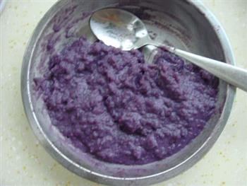 紫薯绿茶蛋糕卷的做法步骤3