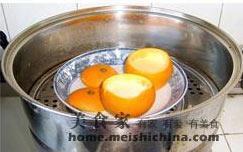 香橙牛奶蒸蛋的做法步骤10