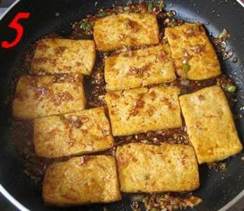 煎烧豆腐的做法步骤5
