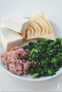 三鲜荠菜豆腐羹的做法步骤1