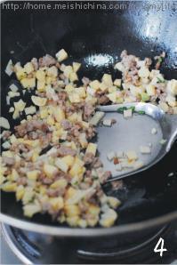 三鲜荠菜豆腐羹的做法步骤4