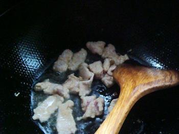 香菇苔菜炒肉的做法步骤5