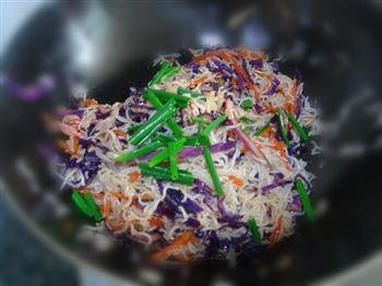 紫甘蓝斋炒米的做法步骤8