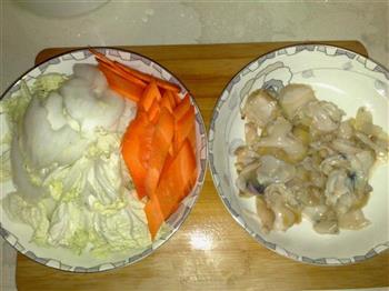 海螺爆炒白菜的做法步骤2