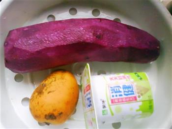 芒果酸奶紫薯泥的做法步骤1