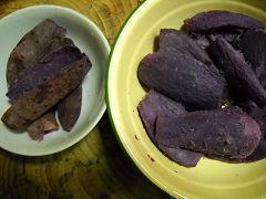 白麻紫薯饼的做法步骤1