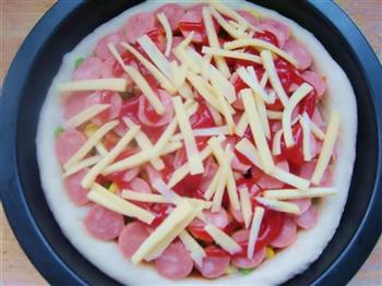 烤肠披萨的做法图解13