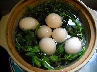 地菜花煮鸡蛋的做法步骤4