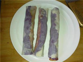 奶香紫薯培根春卷的做法图解10